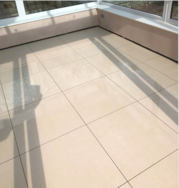 Overland Parchment High Gloss Rectified Porcelain Floor Tiles 600x600x8mm