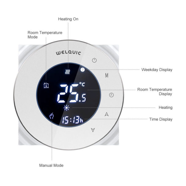 Digital Touch Screen Programmable Underfloor Heating Thermostat Controller