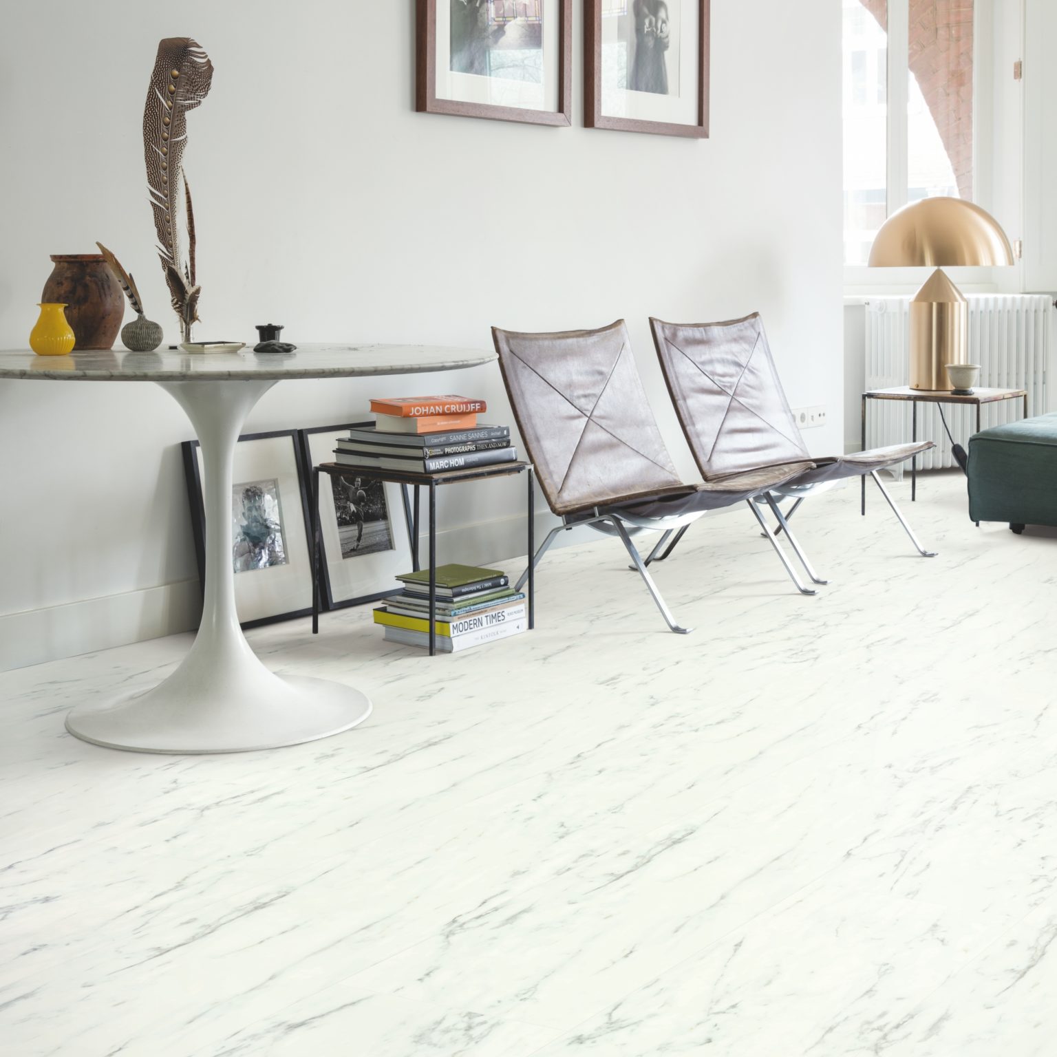 Marble Carrara White Ambient Rigid Click luxury vinyl 610 x 303 mm