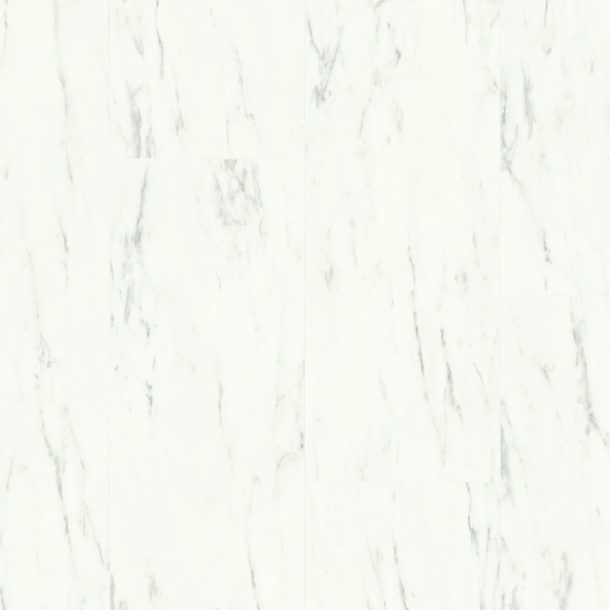Marble Carrara White – Ambient Click luxury vinyl 1300 x 320 mm Tiles AMCL40136