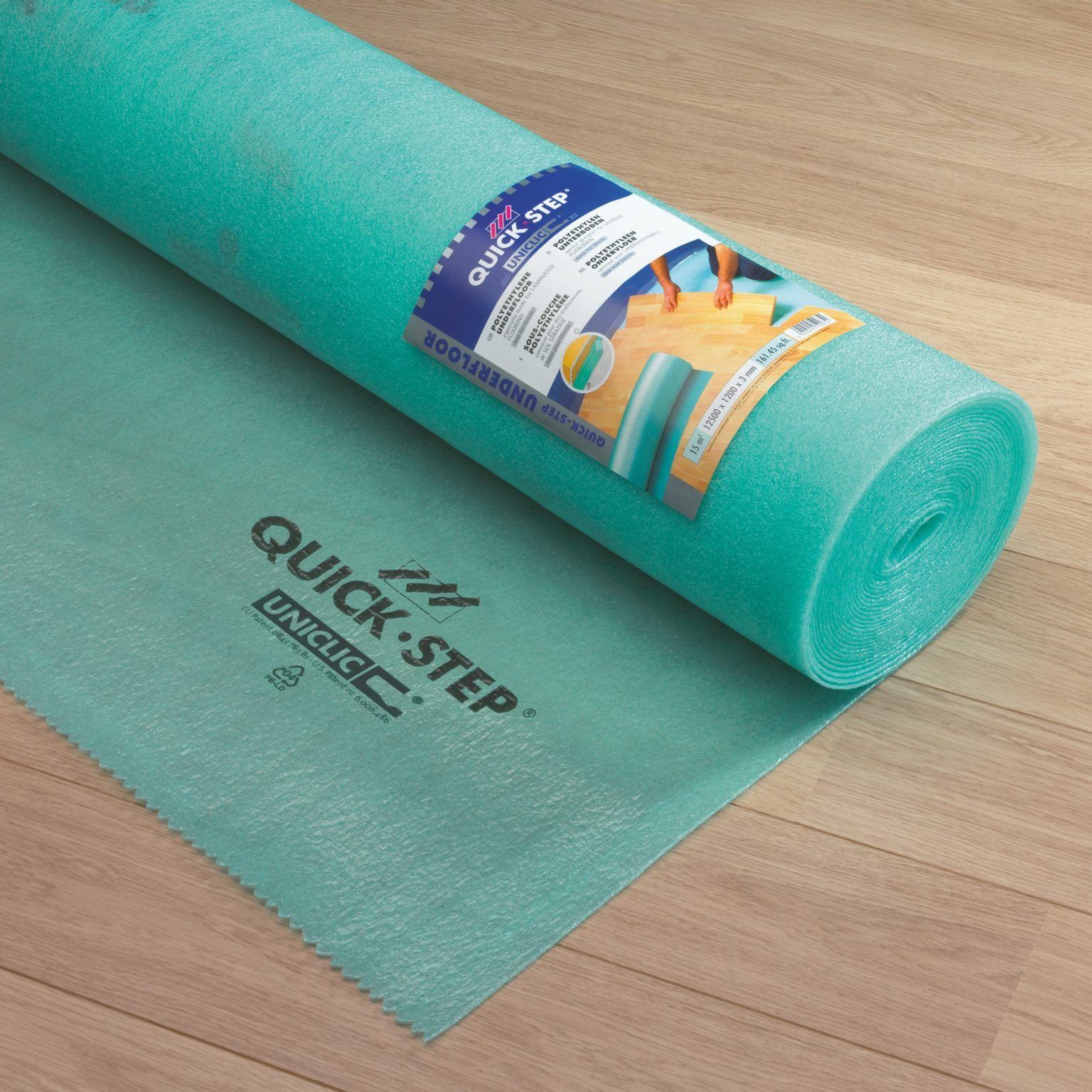 Quickstep Uniclic Basic 3mm Laminate Underlay 15m Roll QSUDLUN15 Artisan Flooring