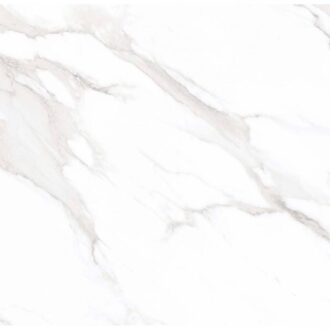 Carrara Mercury Gloss White Marble Effect Porcelain Tiles 600 x 600 mm