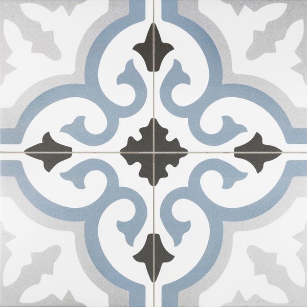 Lancaster 45 x 45 Blue Matt Porcelain Floor Tiles