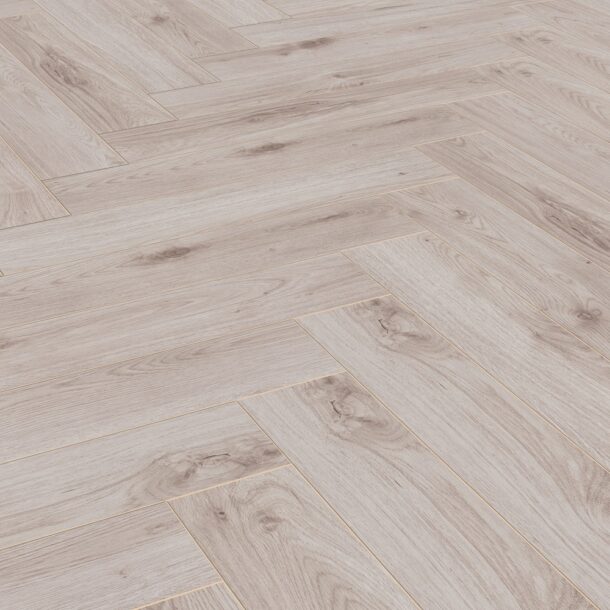 Kronotex Harringbone 8mm Bordeaux Oak Laminate Flooring 665mm x 133 mm