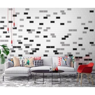Metrotile 10×20 Dark Gris Gloss Bevelled Metro Wall Tiles