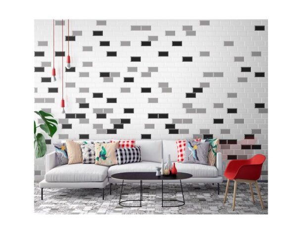 Metrotile 10×20 Dark Gris Gloss Bevelled Metro Wall Tiles