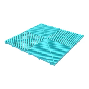 Arctic Teal Tuff-Tile Vented Garage Floor Tiles 400 x 400 x 18mm