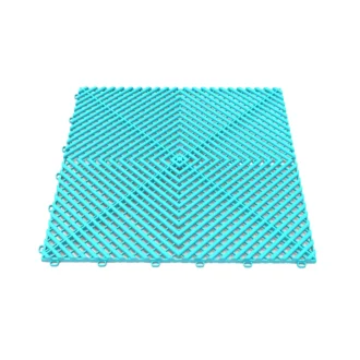 Arctic Teal Tuff-Tile Vented Garage Floor Tiles 400 x 400 x 18mm