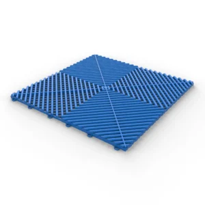 Cobalt Blue Tuff-Tile Vented Garage Floor Tiles 400 x 400 x 18mm
