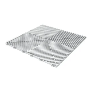 Frozen Silver Tuff-Tile Vented Garage Floor Tiles 400 x 400 x 18mm