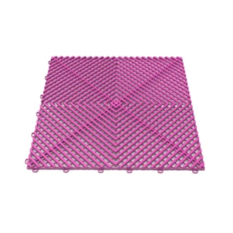 Hot Pink Tuff-Tile Vented Garage Floor Tiles 400 x 400 x 18mm