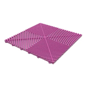 Hot Pink Tuff-Tile Vented Garage Floor Tiles 400 x 400 x 18mm