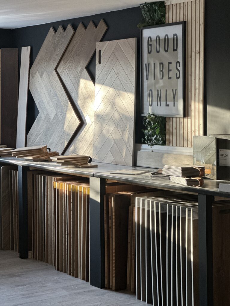 Artisan showroom wood section