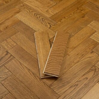 Artisan Herringbone Golden Brushed UV Lacquered Engineered Wood Flooring 14mm