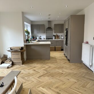 Artisan Herringbone Scandinavian UV Oiled Engineered Wood Flooring 14mm
