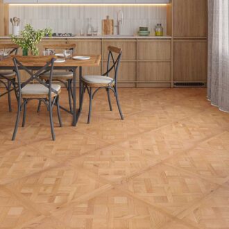 Artisan Charme Oak Natural Brushed UV Oiled Basket Weave 600 x 600 x 14/3mm