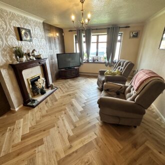 Artisan Natural Oak Brushed Matt Lacquered Herringbone 14/3x125x600mm Engineered Wood Flooring
