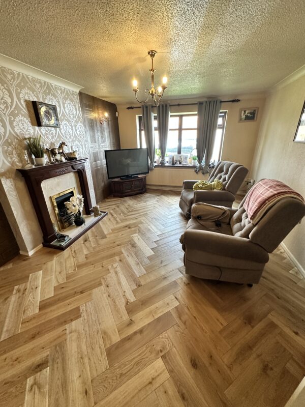 natural oak herringbone brushed & oiled Artisan Natural Oak Brushed Matt Lacquered Herringbone 14/3x125x600mm Engineered Wood Flooring