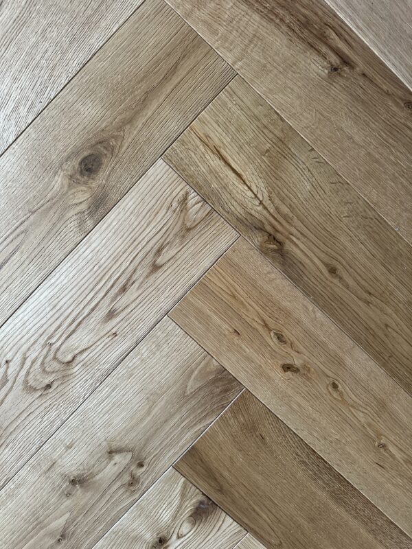 natural oak herringbone Artisan Natural Oak Brushed Matt Lacquered Herringbone 14/3x125x600mm Engineered Wood Flooring