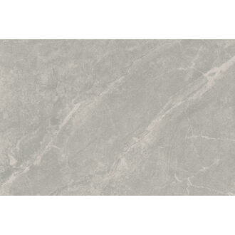 Grey Roca porcelain tiles in a 60 x 90 format show a soft stone-effect surface with subtle veining and a refined matte finish.